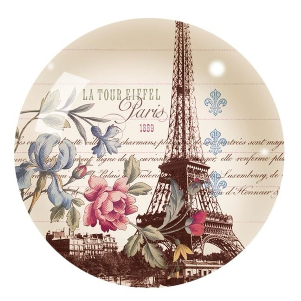 NEW NWT Fringe Studio La Tour Eiffel Tower Glass Paperweight Paris HTF Retired
